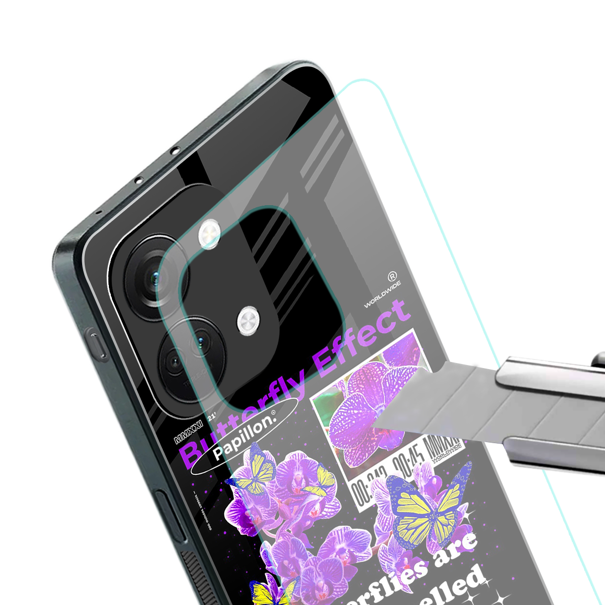 butterfly effect back phone cover | glass case for oneplus nord 3