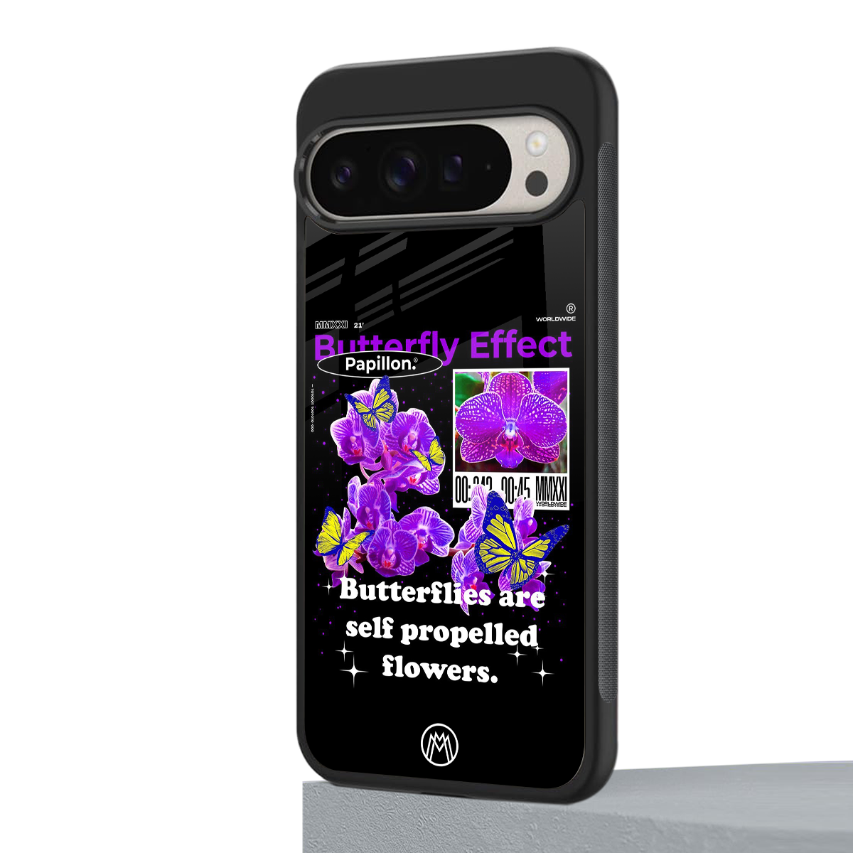 butterfly effect back phone cover | glass case for google pixel 9 pro