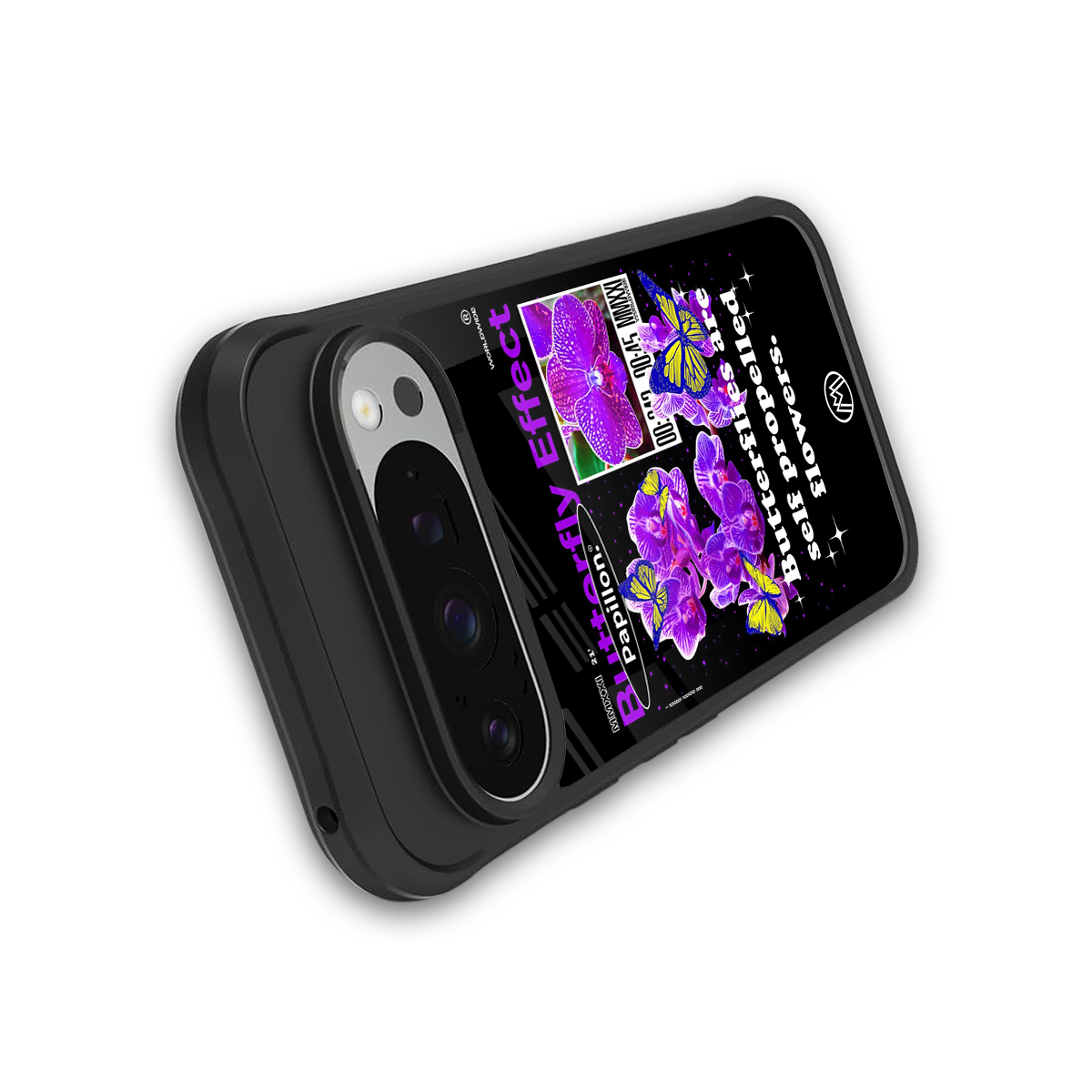 butterfly effect back phone cover | glass case for google pixel 9 pro