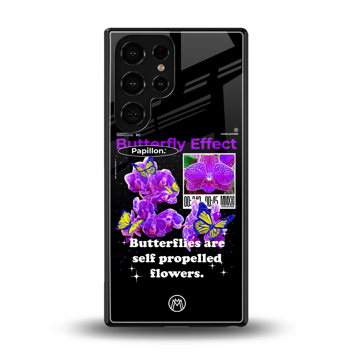 butterfly effect back phone cover | glass case for samsung galaxy s25 ultra