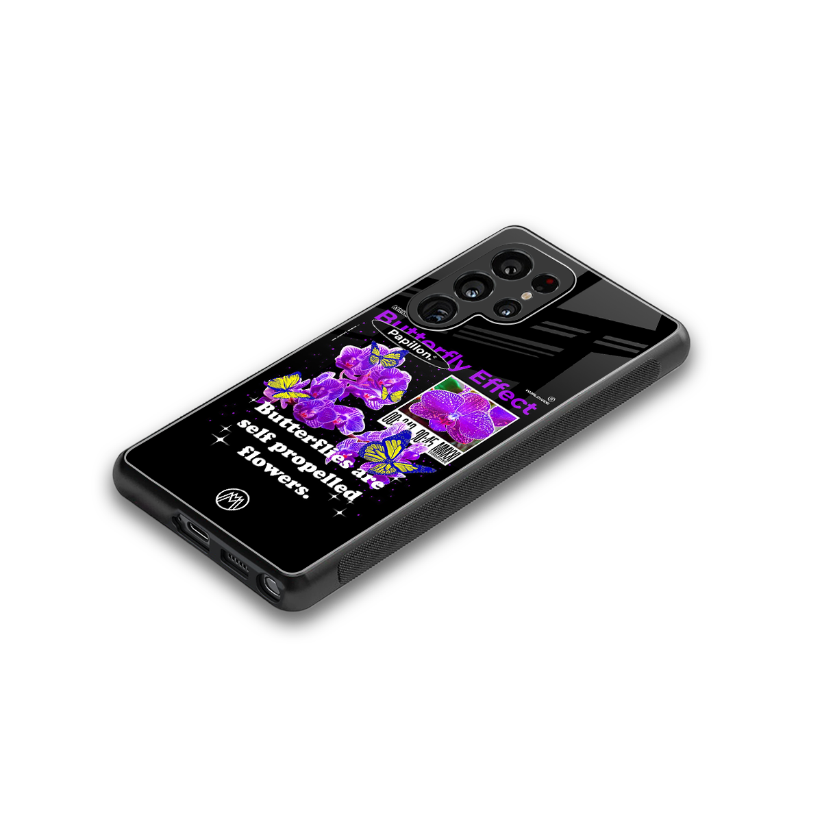 butterfly effect back phone cover | glass case for samsung galaxy s25 ultra