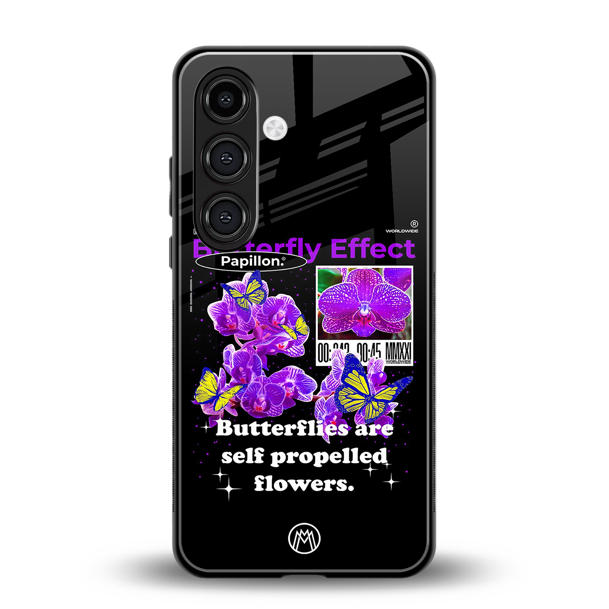 butterfly effect back phone cover | glass case for samsung galaxy s24 fe