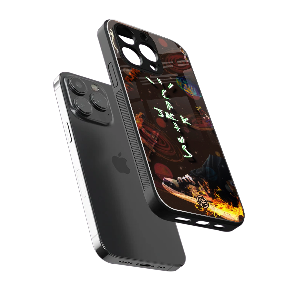 cactus jack brown back phone cover | glass case for iphone 13 pro max