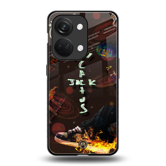 cactus jack brown back phone cover | glass case for oneplus nord 3