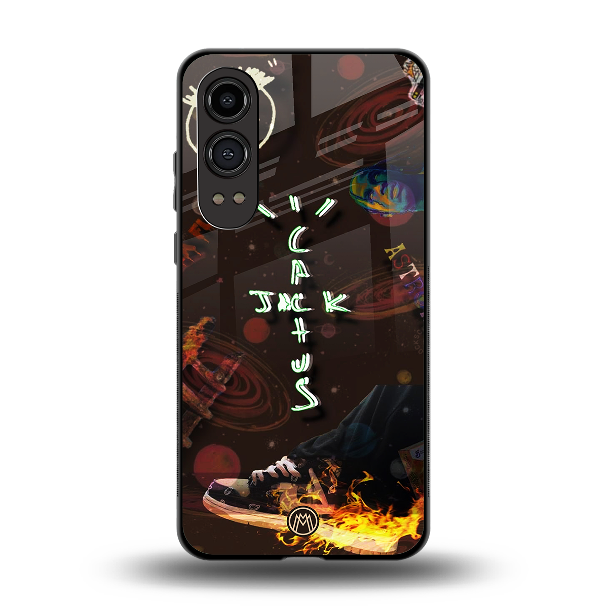 cactus jack brown back phone cover | glass case for oneplus nord ce 4 lite