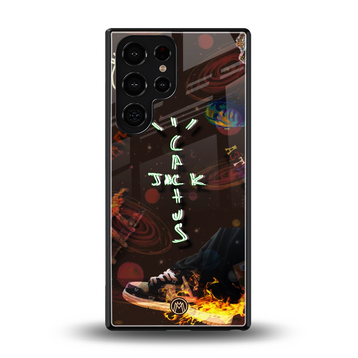 cactus jack brown back phone cover | glass case for samsung galaxy s25 ultra