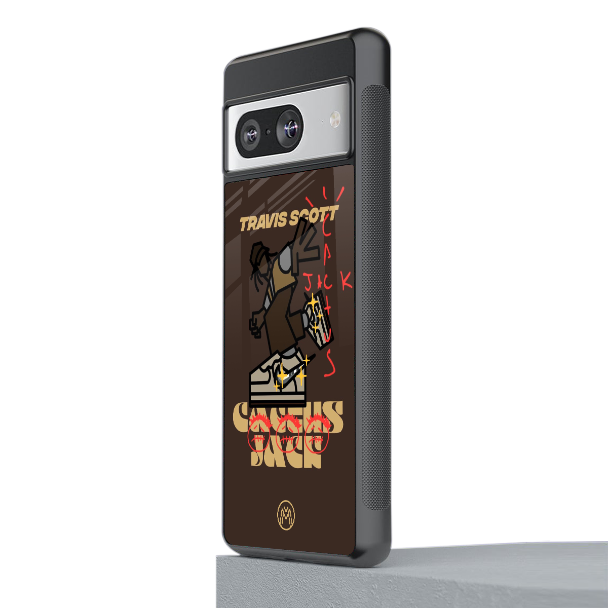 cactus jack travis scott brown back phone cover | glass case for Google Pixel 8
