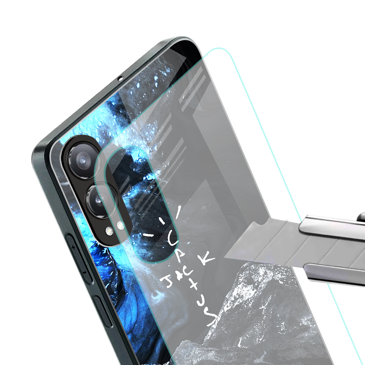 cactus jack travis scott back phone cover | glass case for oneplus nord ce 4 lite