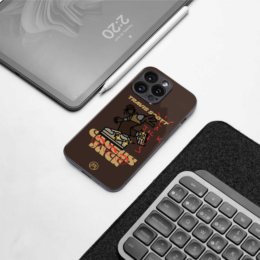Cactus Jack Travis Scott Brown Phone Cover | Glass Case