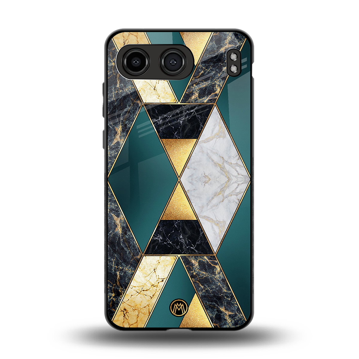 cadmium gold marble back phone cover | glass case for oneplus nord 4