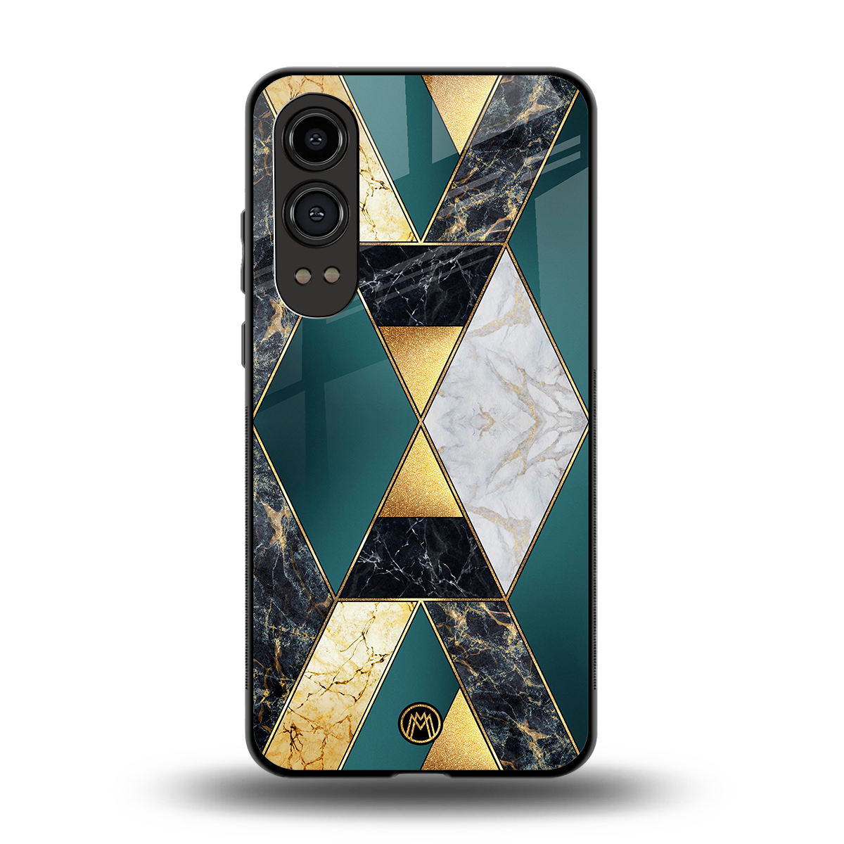 cadmium gold marble back phone cover | glass case for oneplus nord ce 4 lite