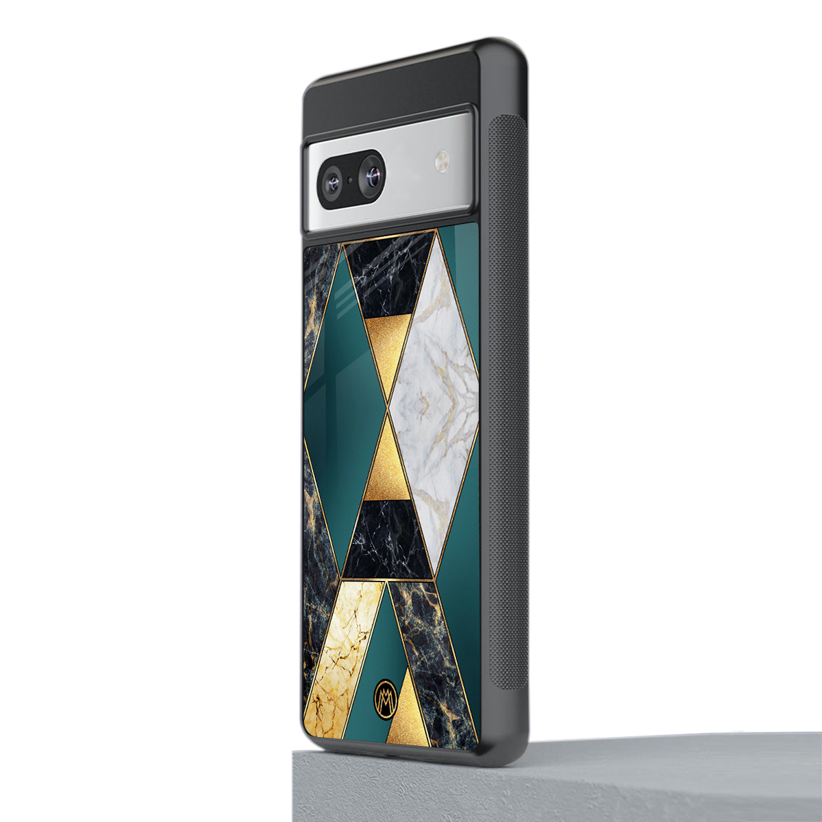 cadmium gold marble back phone cover | glass case for Google Pixel 7