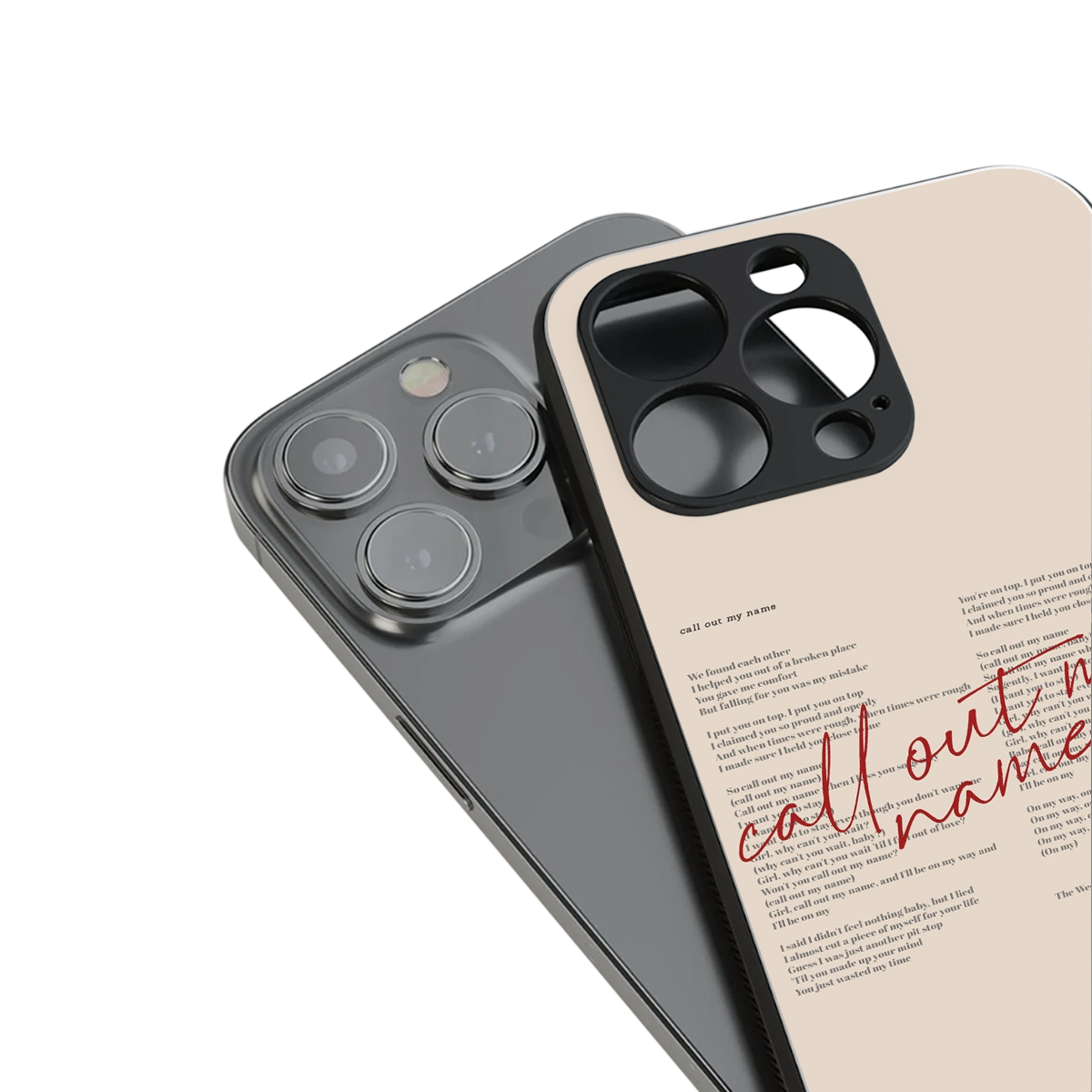 call out my name back phone cover | glass case for iphone 16 pro max