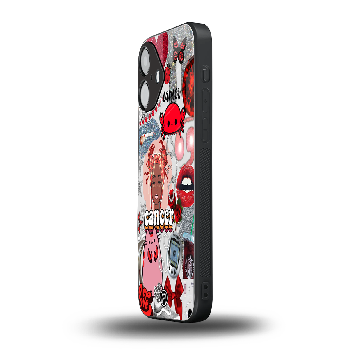 cancer aesthetic collage back phone cover | glass case for iphone 16