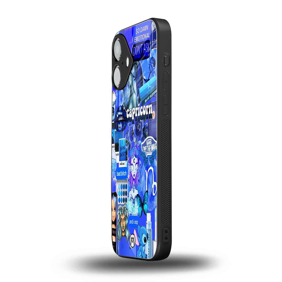 capricorn aesthetic collage back phone cover | glass case for iphone 16