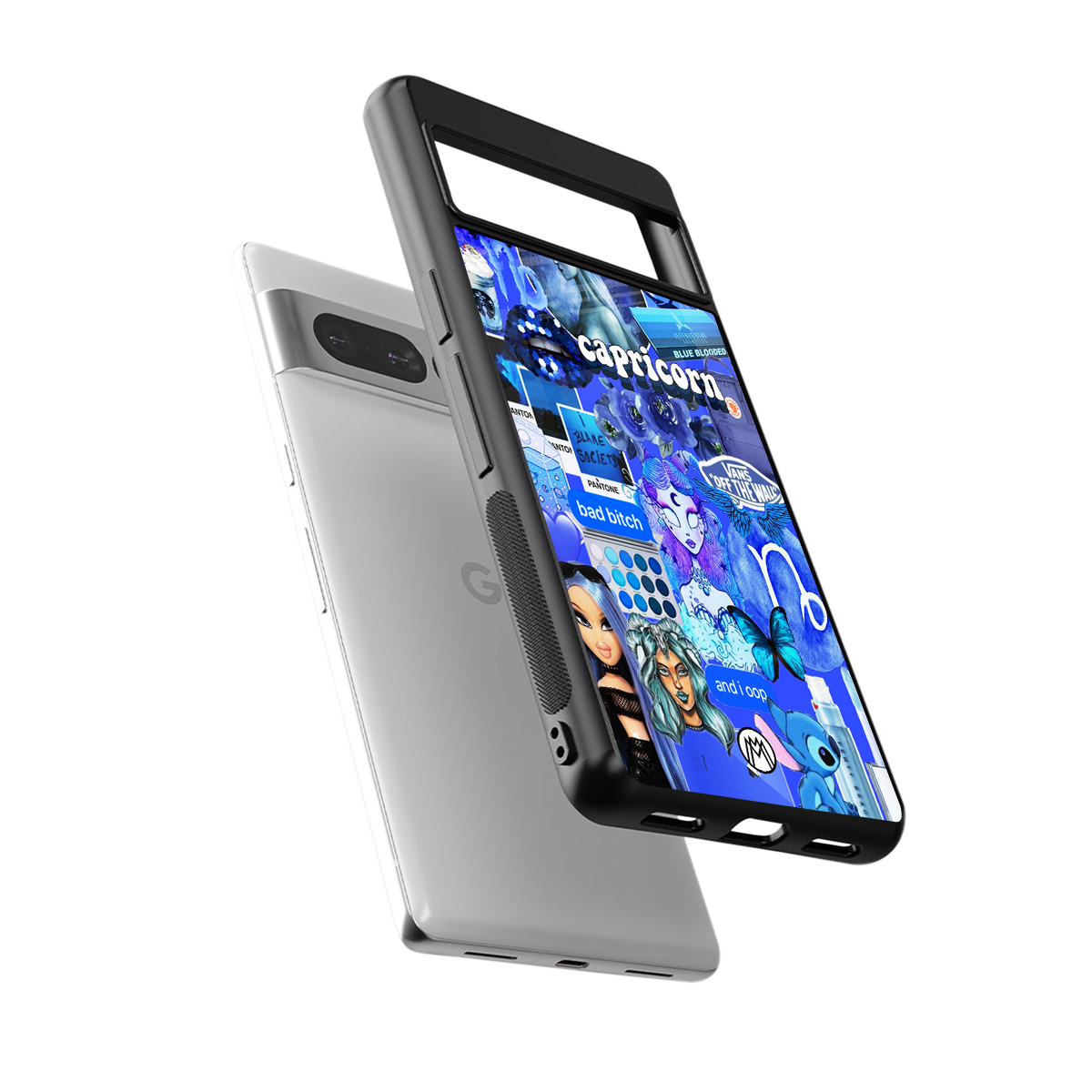 capricorn aesthetic collage back phone cover | glass case for google pixel 7 pro