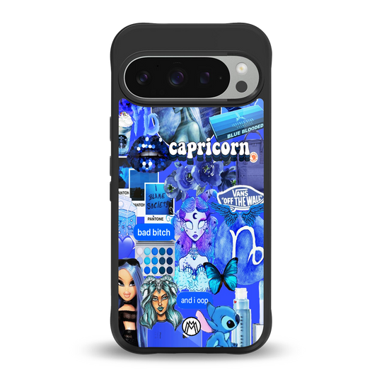 capricorn aesthetic collage back phone cover | glass case for google pixel 9 pro