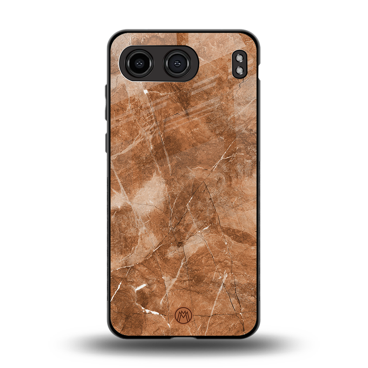 caramel brown marble back phone cover | glass case for oneplus nord 4