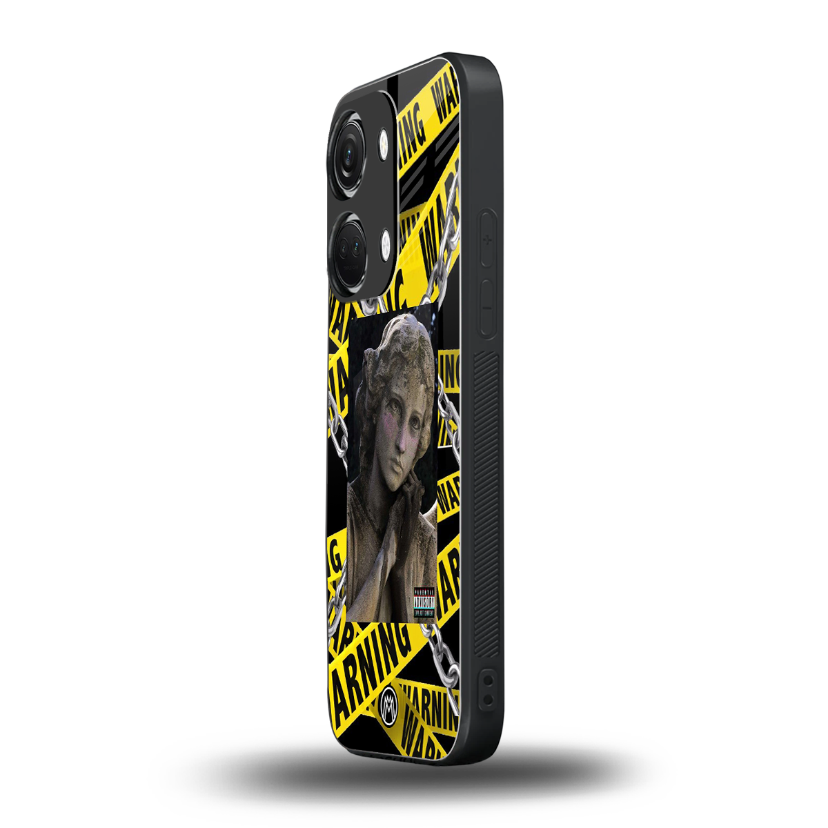 caution back phone cover | glass case for oneplus nord 3