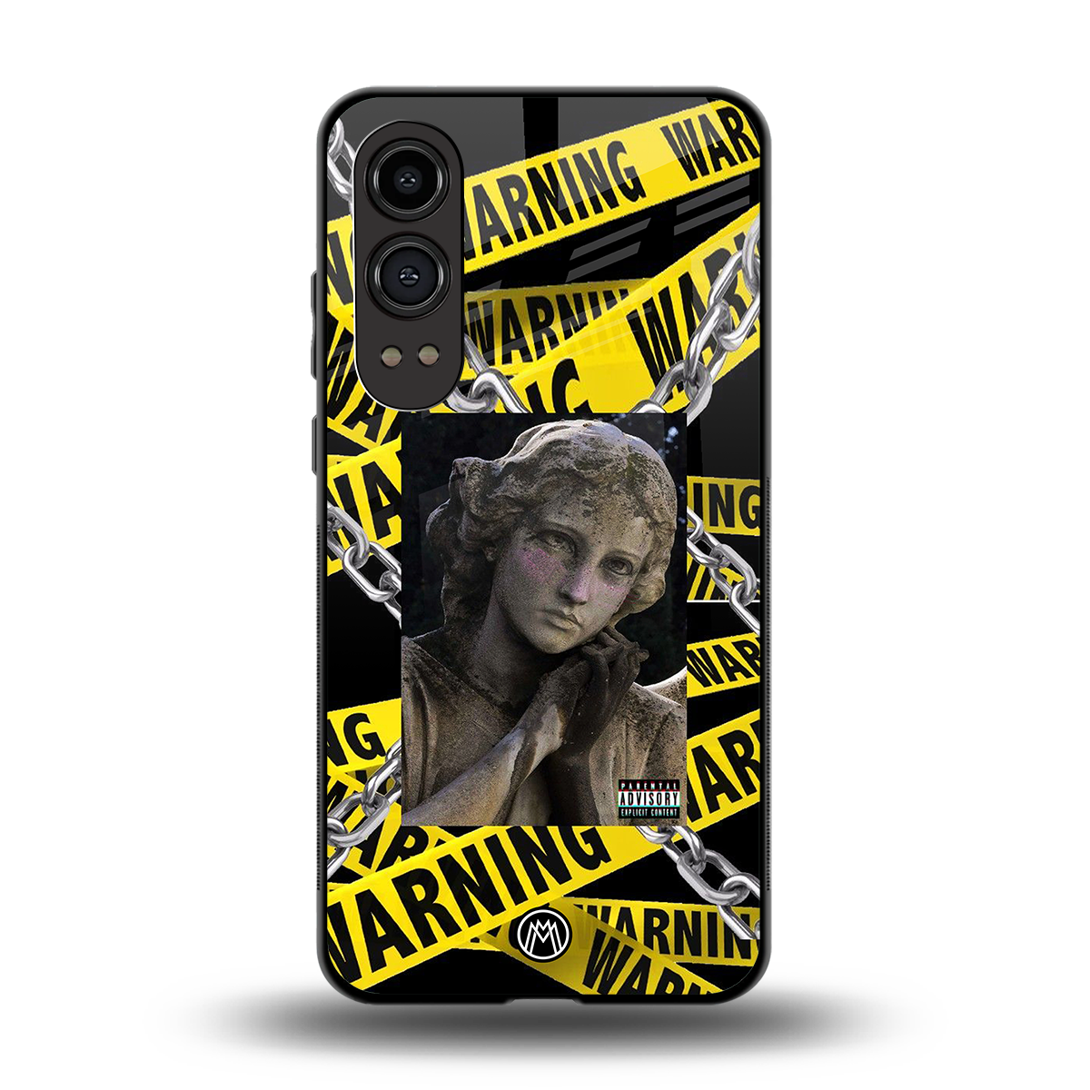 caution back phone cover | glass case for oneplus nord ce 4 lite