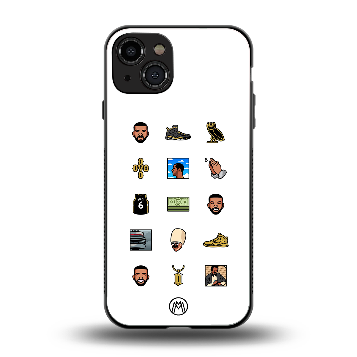 champagne papi back phone cover | glass case for iphone 15