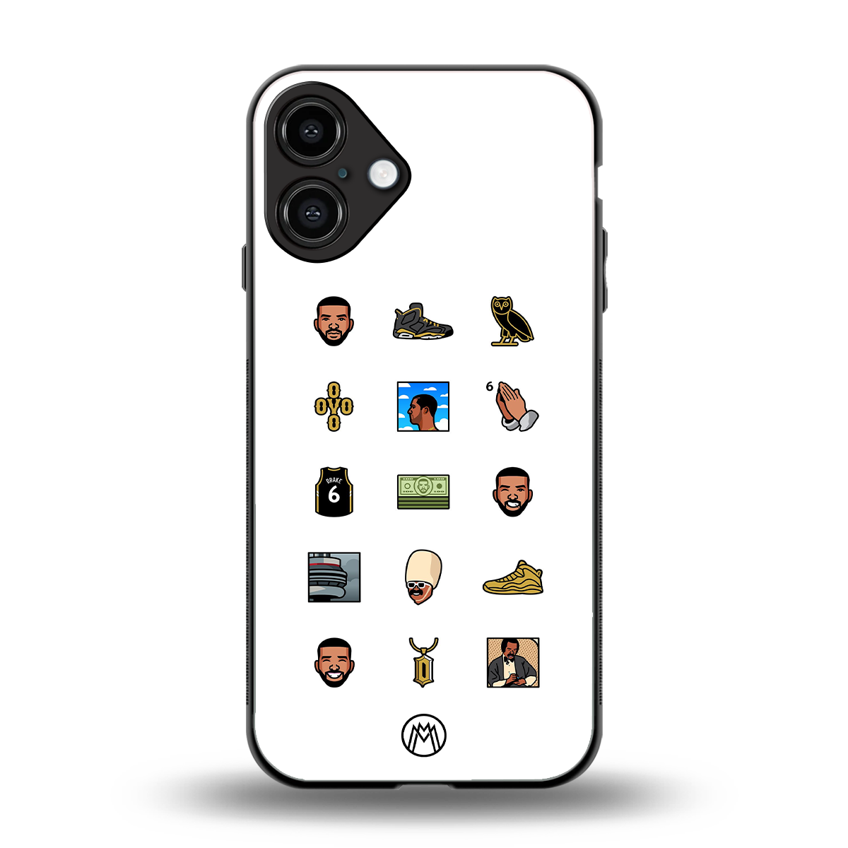 champagne papi back phone cover | glass case for iphone 16 plus