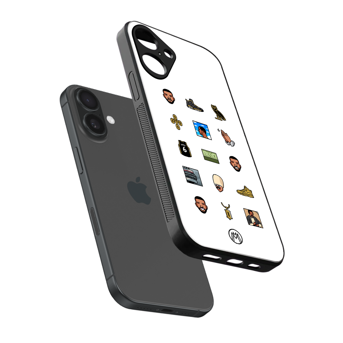 champagne papi back phone cover | glass case for iphone 16 plus