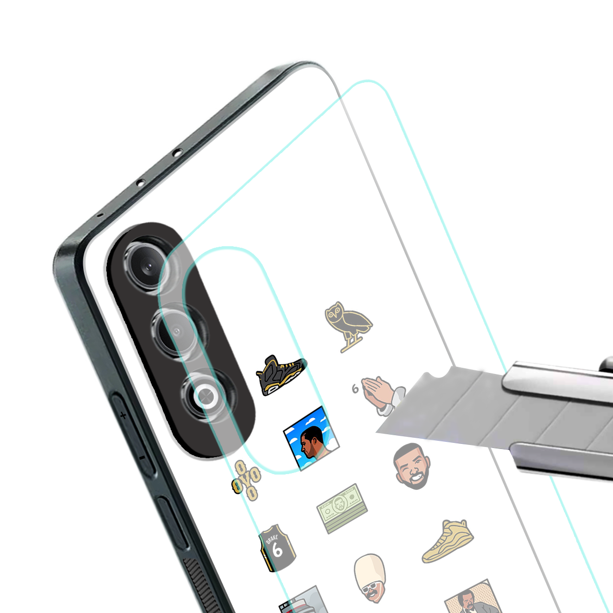 champagne papi back phone cover | glass case for oneplus nord ce 4