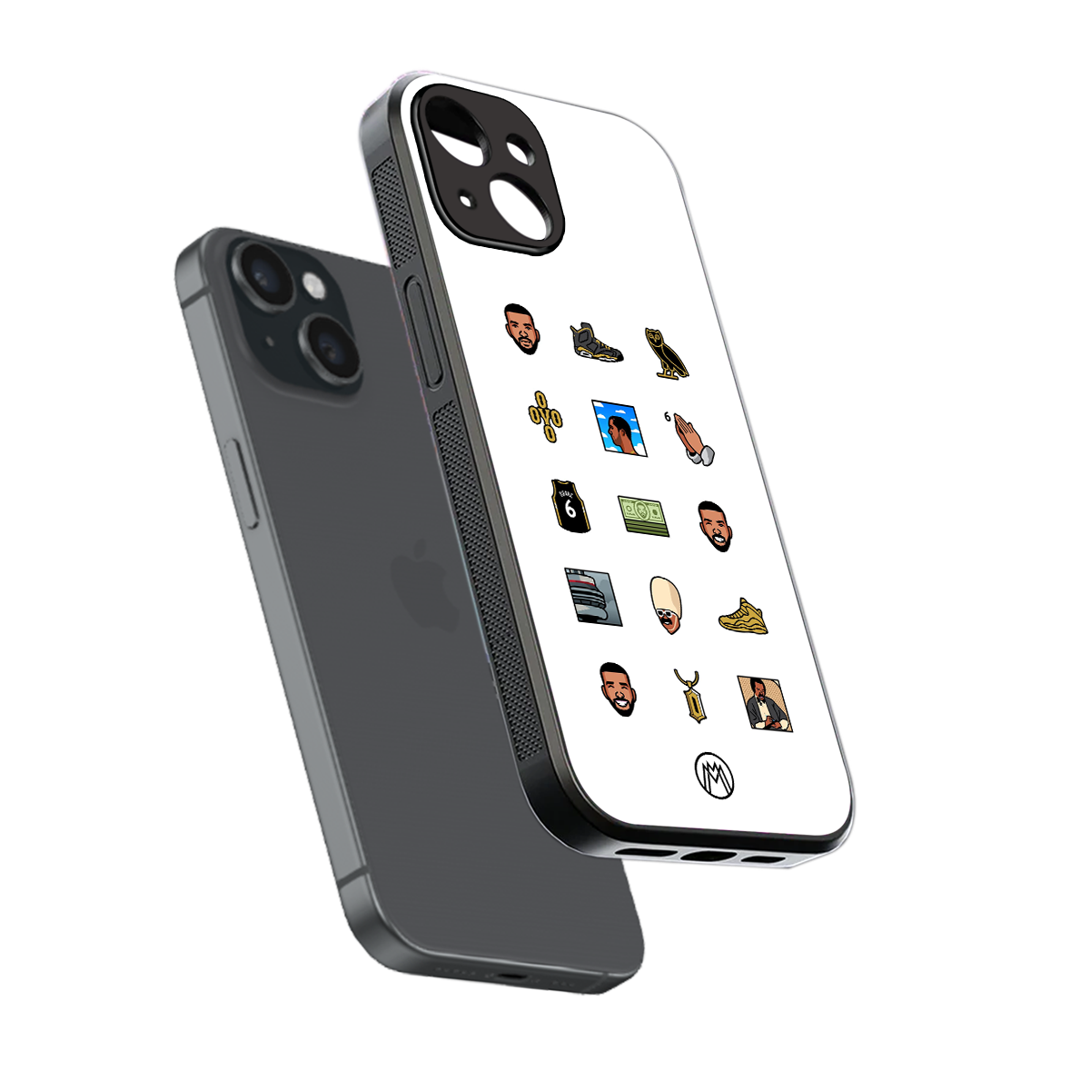 champagne papi back phone cover | glass case for iphone 15