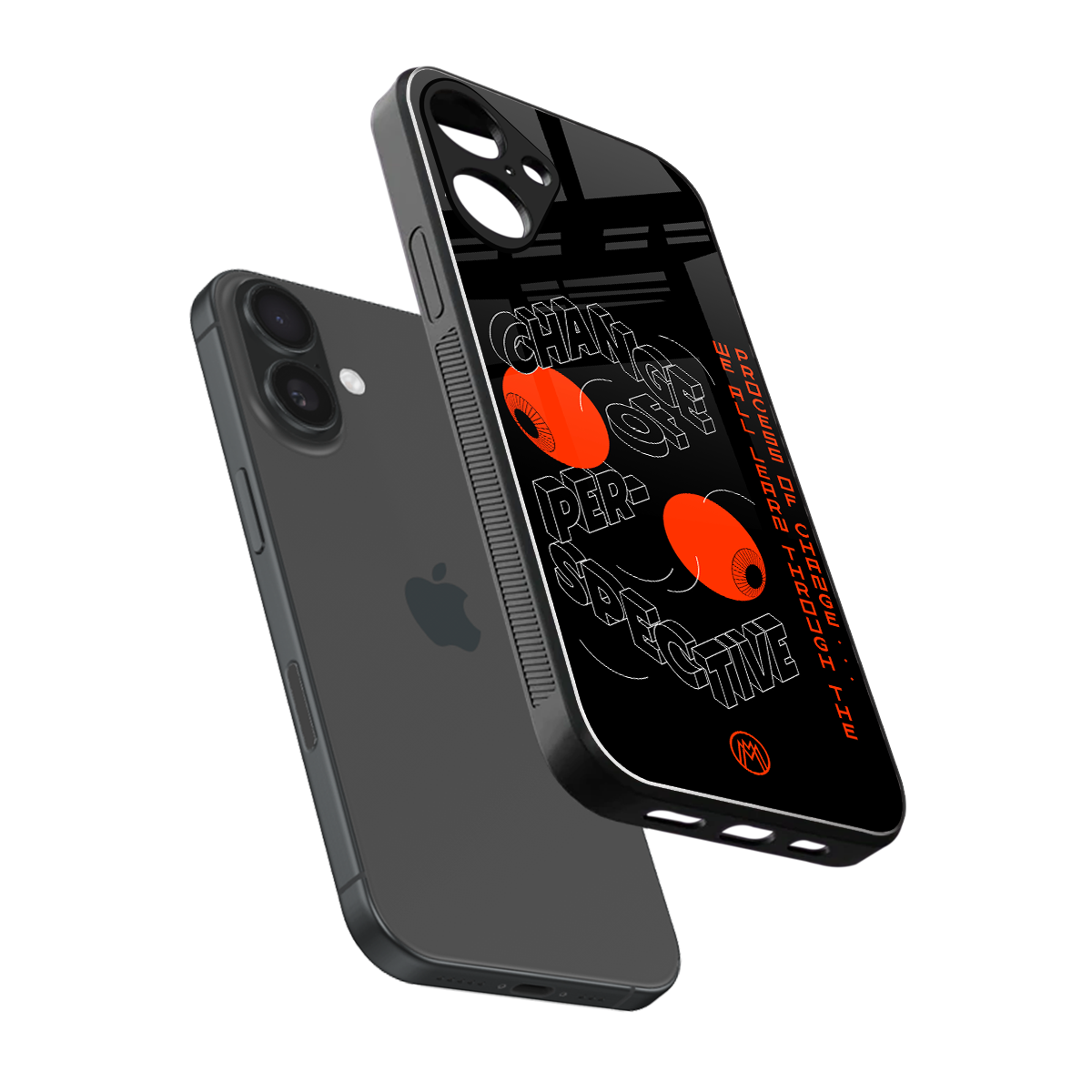 change of perspective back phone cover | glass case for iphone 16 plus