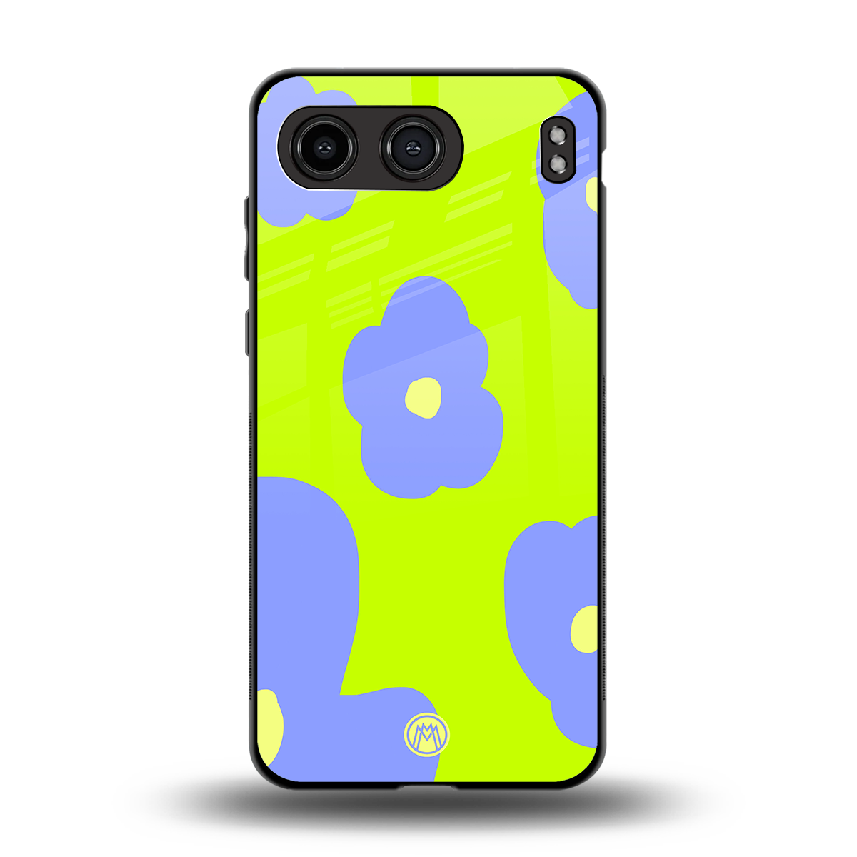 chartreuse arctic flowers back phone cover | glass case for oneplus nord 4