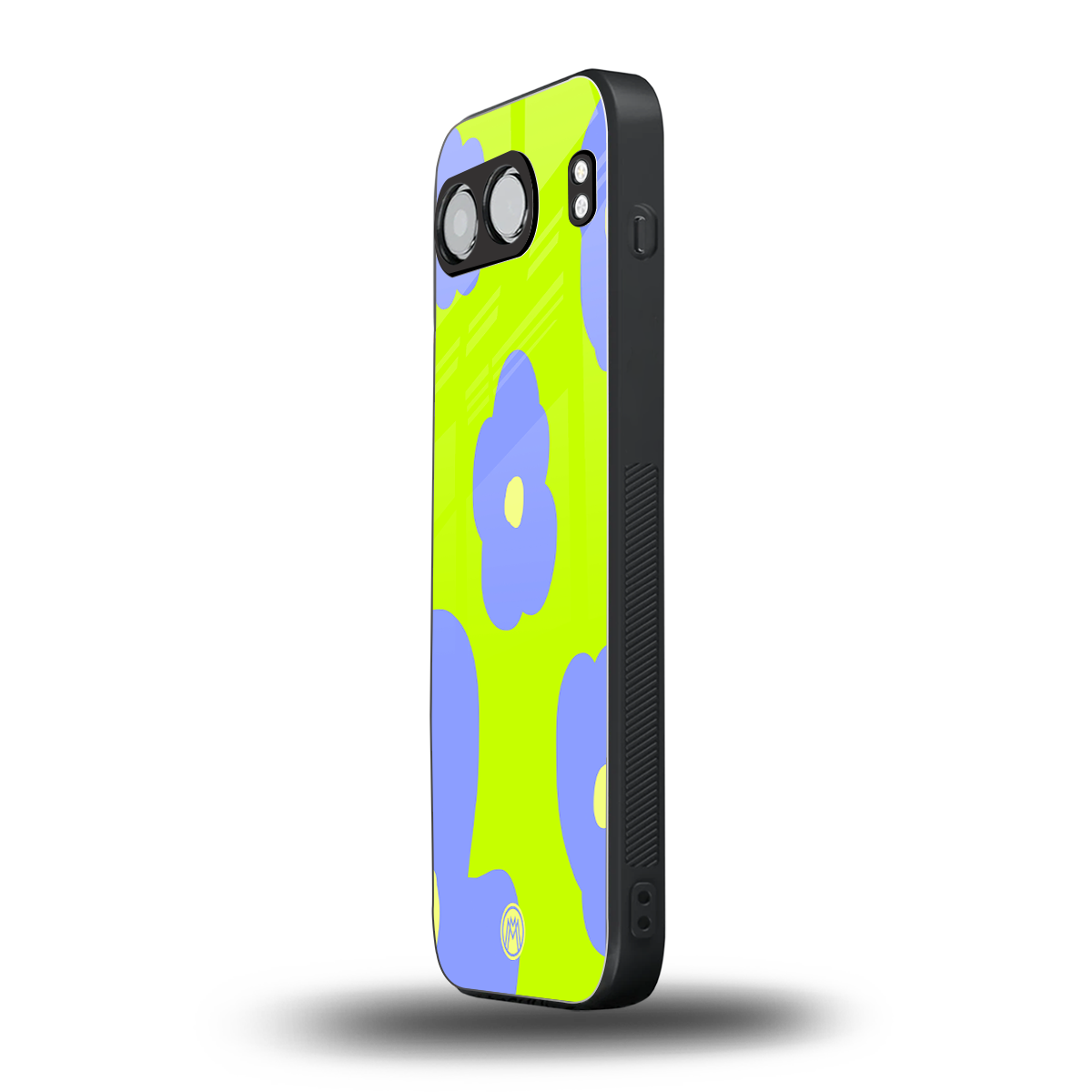 chartreuse arctic flowers back phone cover | glass case for oneplus nord 4