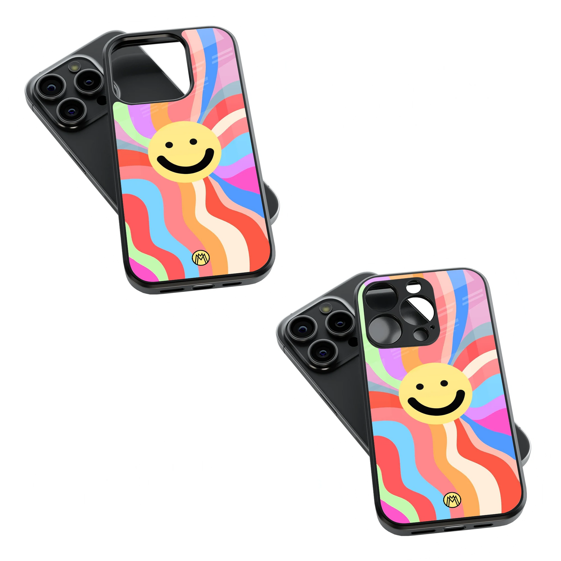Trendy Glass Back Mobile Case for iPhone, Samsung, Redmi, OnePlus, Google Pixel, Motorola