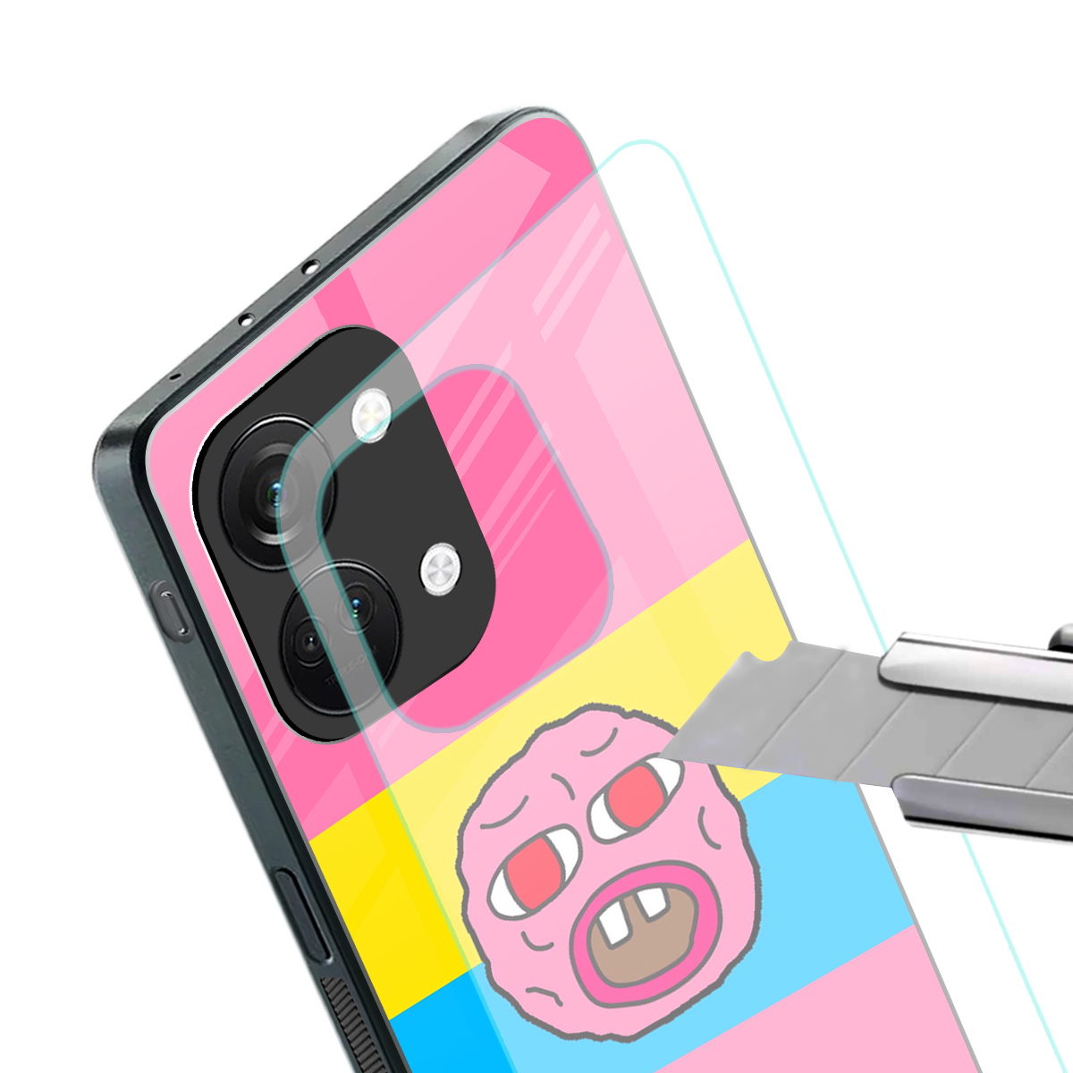 cherry bomb back phone cover | glass case for oneplus nord 3