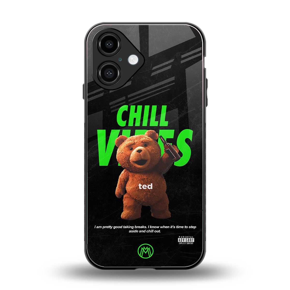 chill vibes back phone cover | glass case for iphone 16