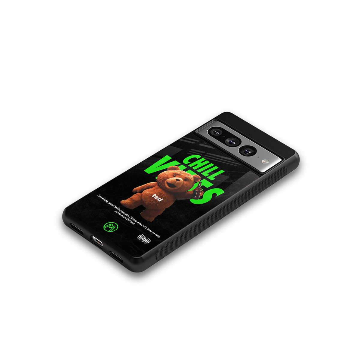 chill vibes back phone cover | glass case for google pixel 7 pro