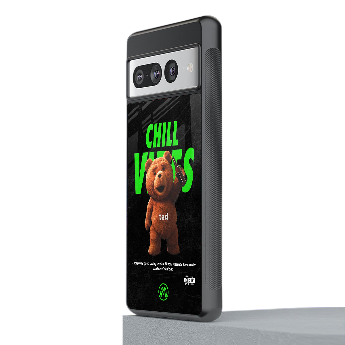 chill vibes back phone cover | glass case for google pixel 7 pro