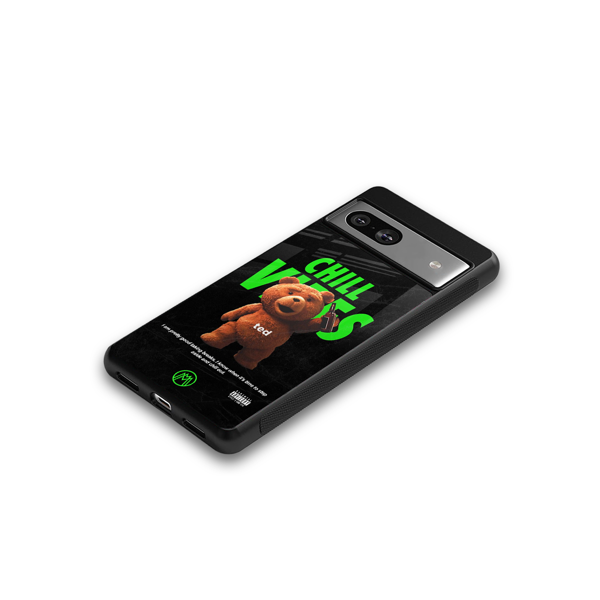 chill vibes back phone cover | glass case for Google Pixel 7