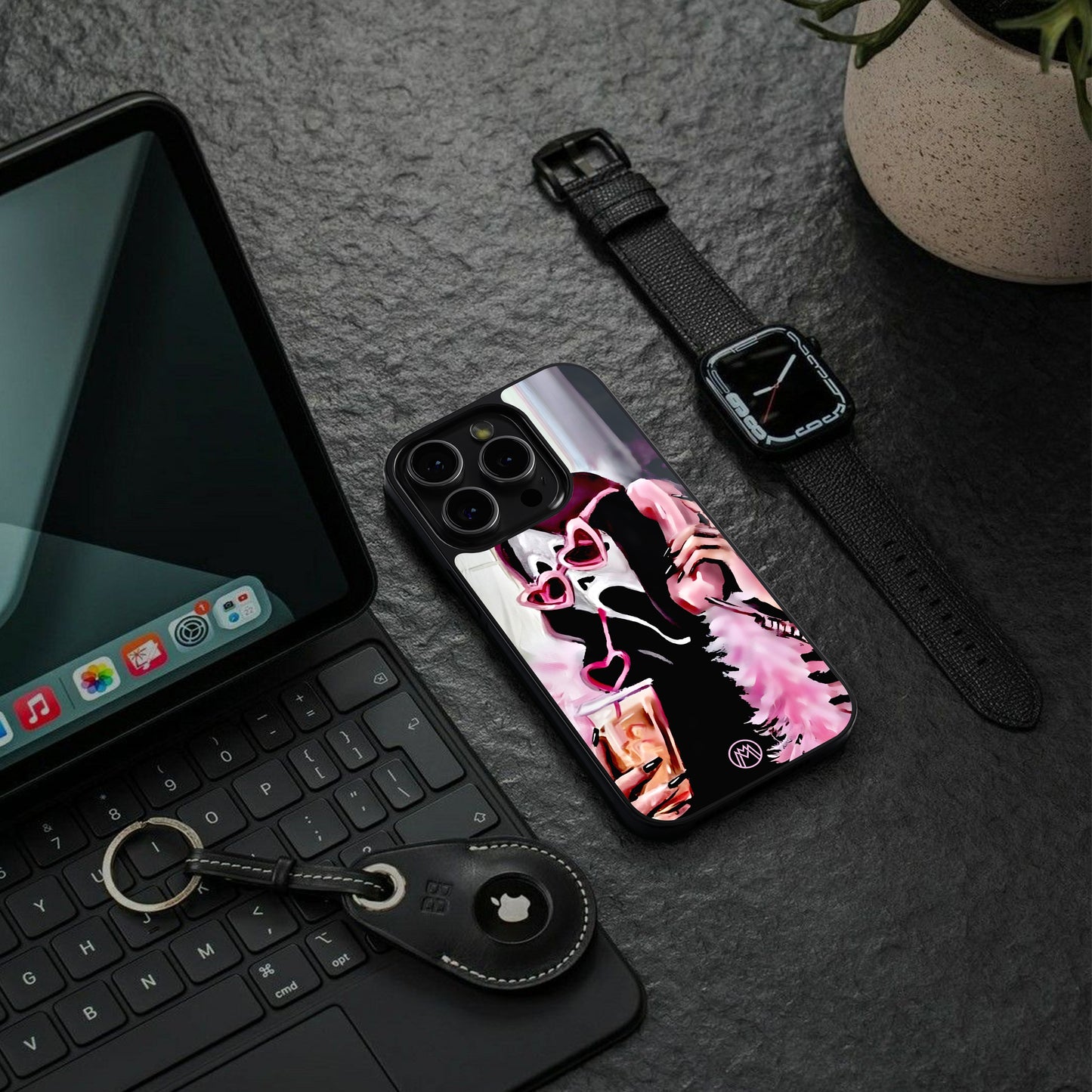 chill thrill back phone cover | glass case for iphone 16
