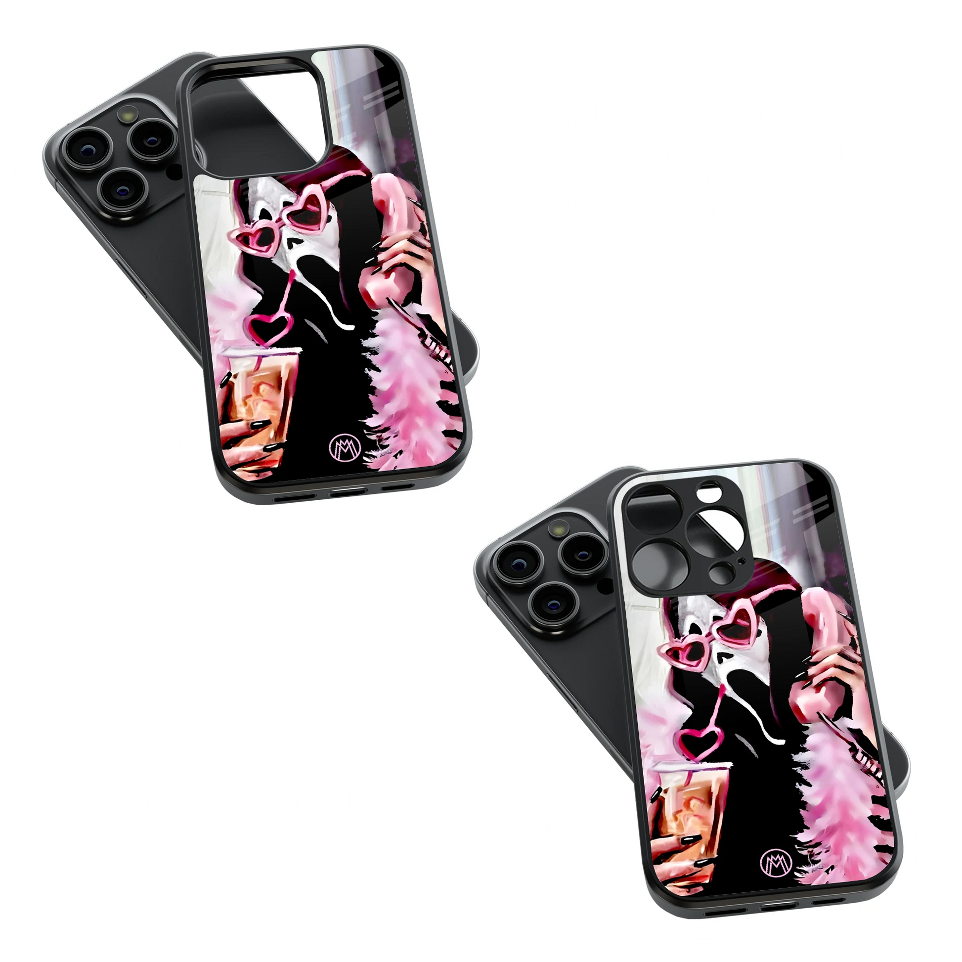Trendy Glass Back Mobile Case for iPhone, Samsung, Redmi, OnePlus, Google Pixel, Motorola