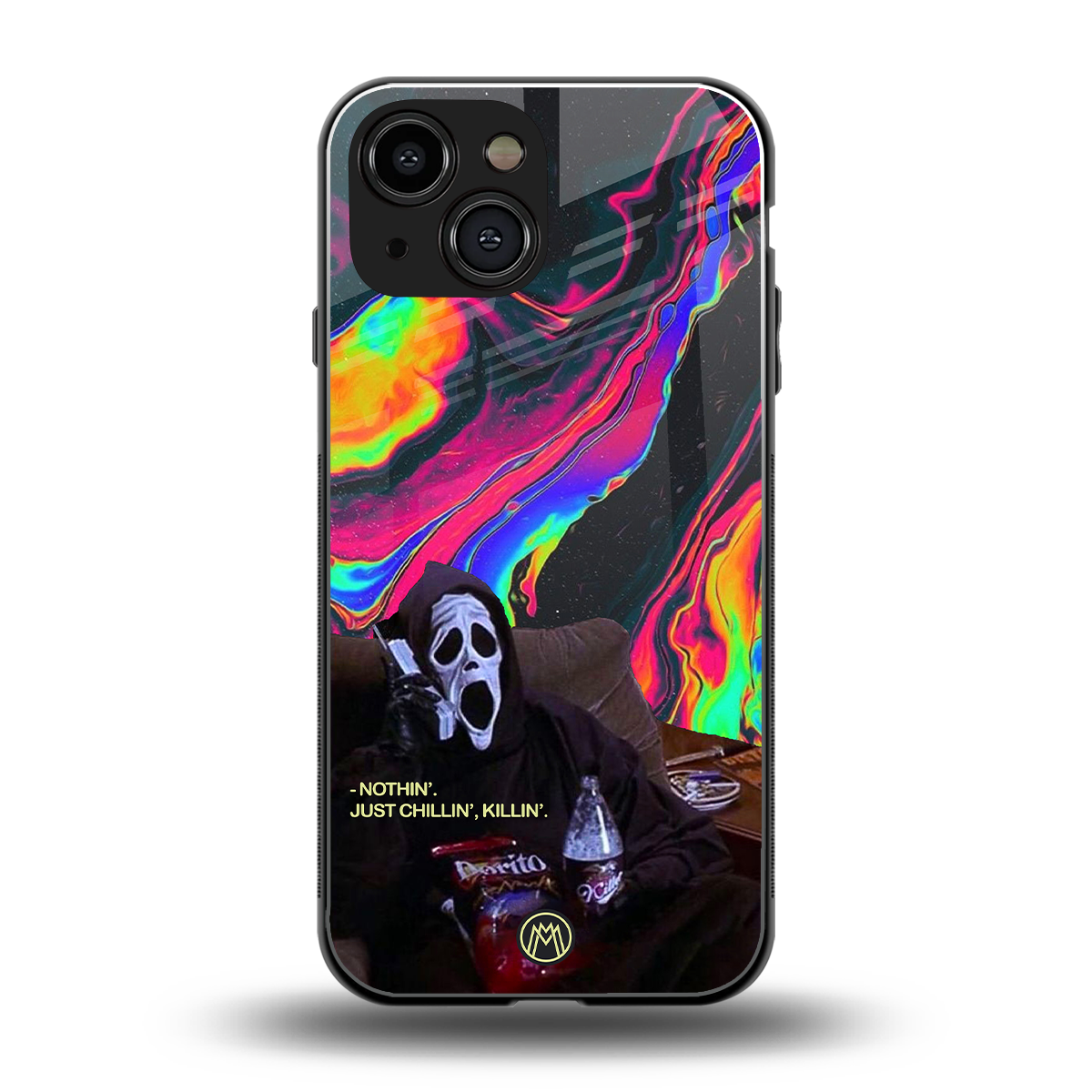 chillin killin back phone cover | glass case for iphone 13 mini