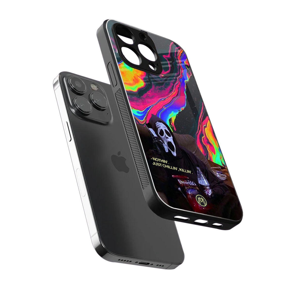 chillin killin back phone cover | glass case for iphone 14 pro max