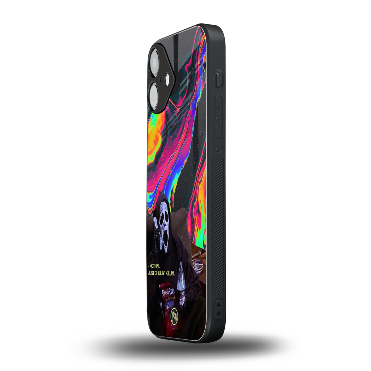 chillin killin back phone cover | glass case for iphone 16 plus