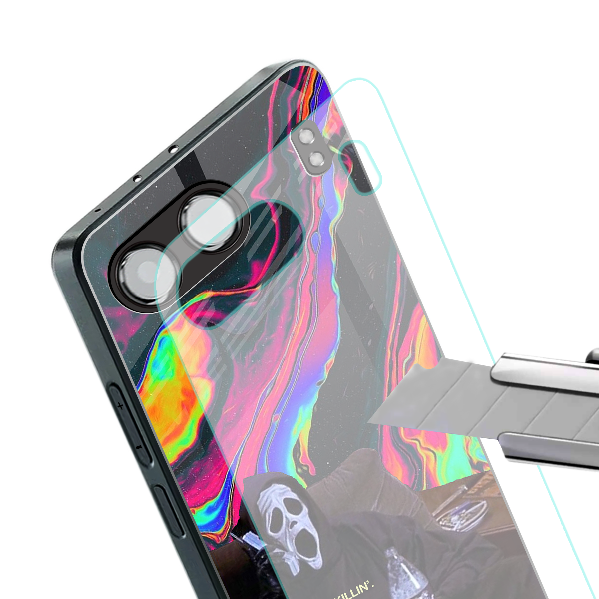 chillin killin back phone cover | glass case for oneplus nord 4