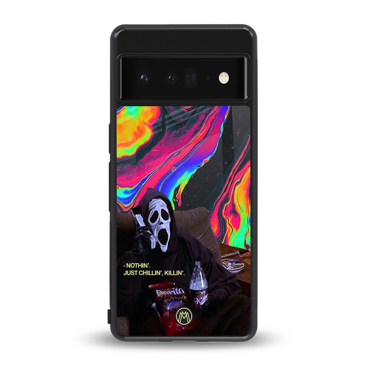 chillin killin back phone cover | glass case for google pixel 6 pro