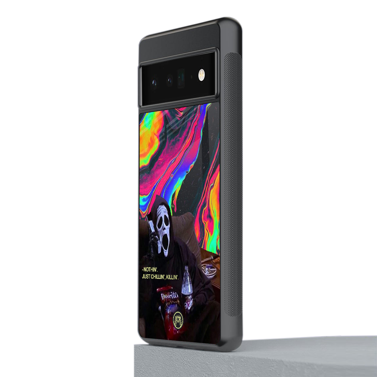 chillin killin back phone cover | glass case for google pixel 6 pro