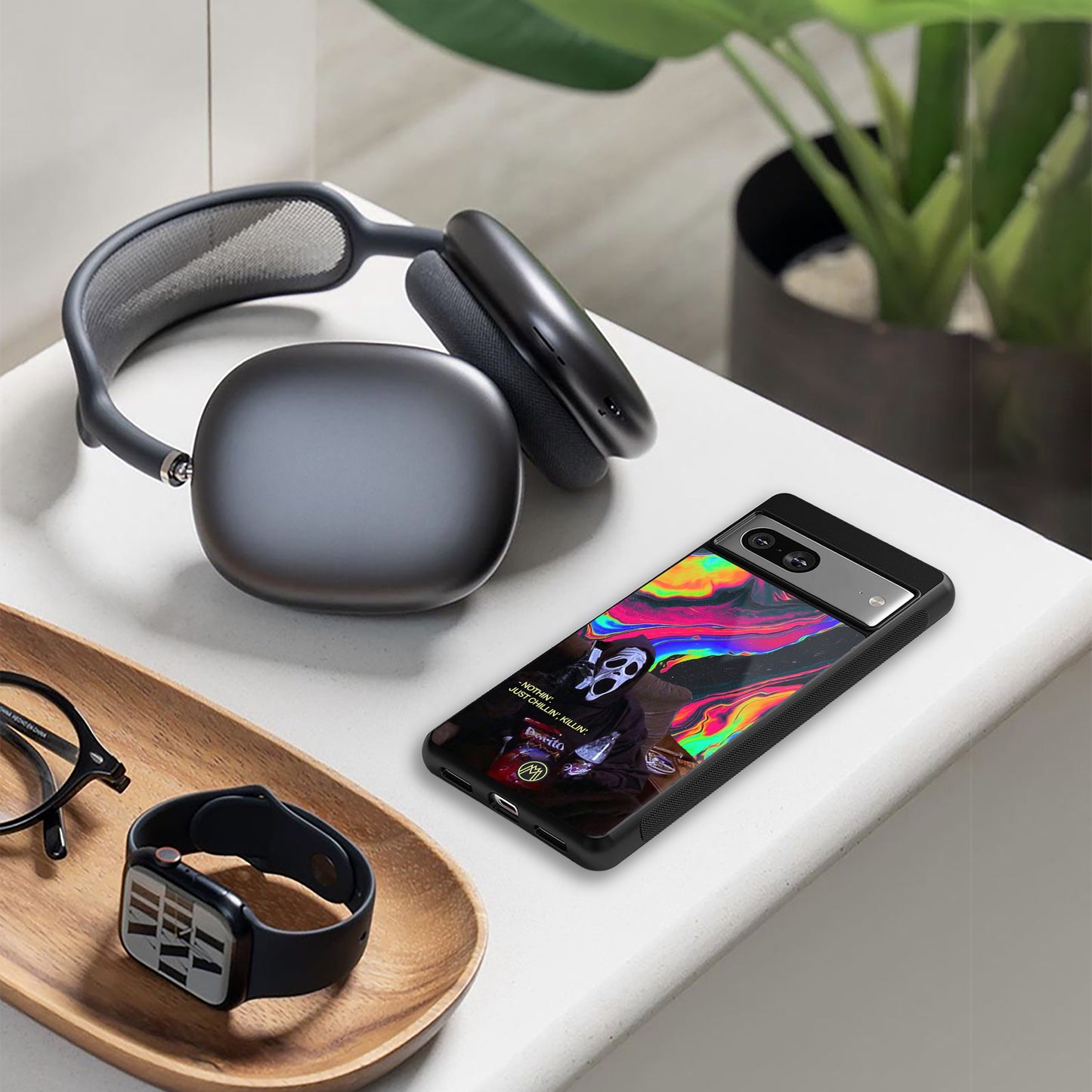 chillin killin back phone cover | glass case for google pixel 9 pro