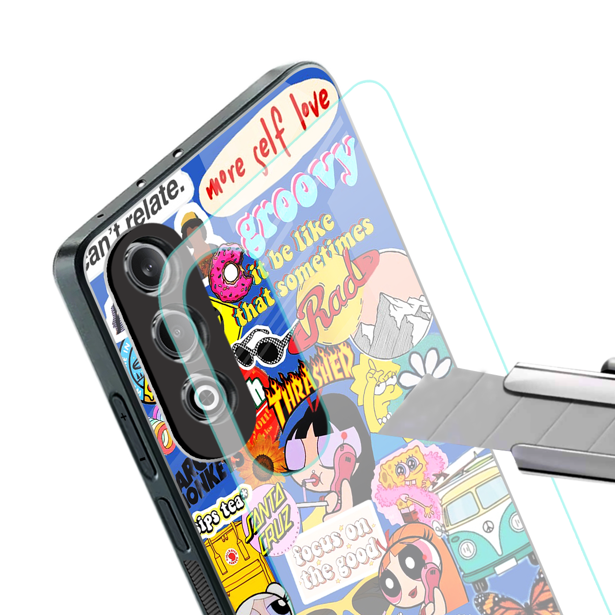 classic collage aesthetic back phone cover | glass case for oneplus nord ce 4