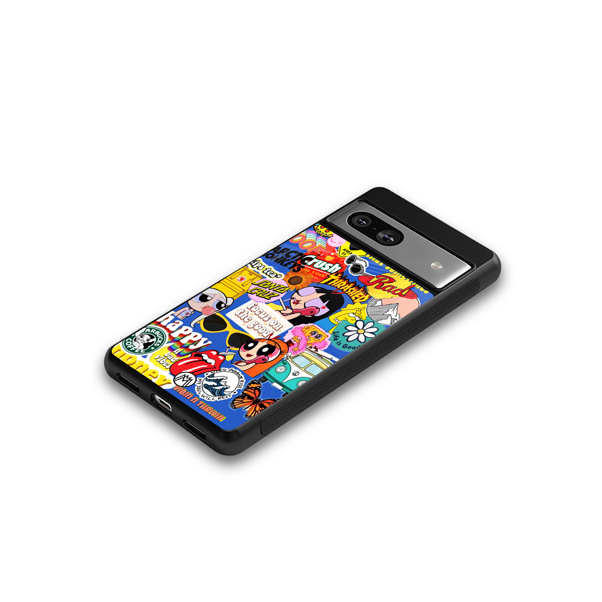 classic collage aesthetic back phone cover | glass case for Google Pixel 7