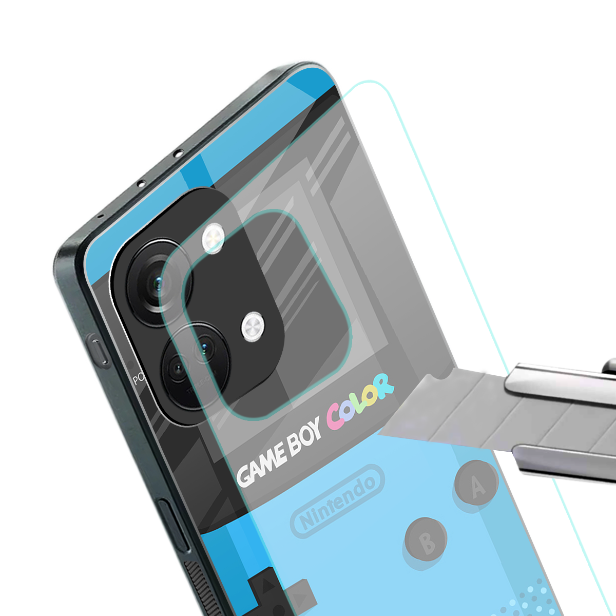 classic color gameboy back phone cover | glass case for oneplus nord 3
